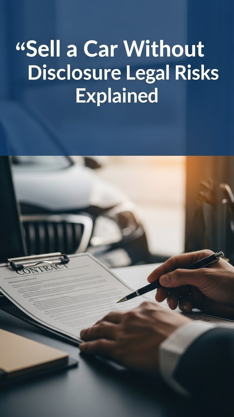 is it illegal to sell a car without disclosing problems