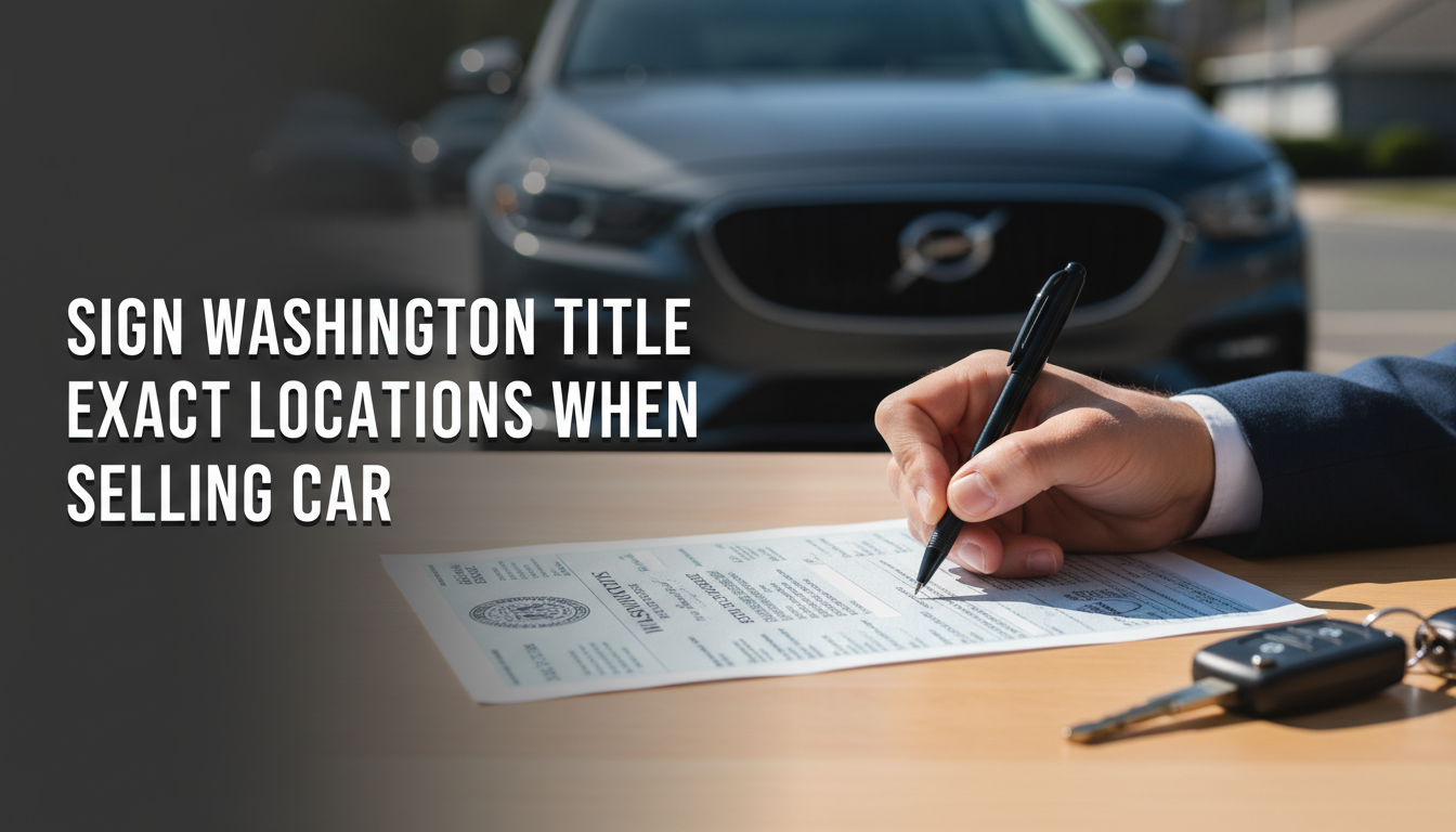 Sign Washington Title Exact Locations When Selling Car