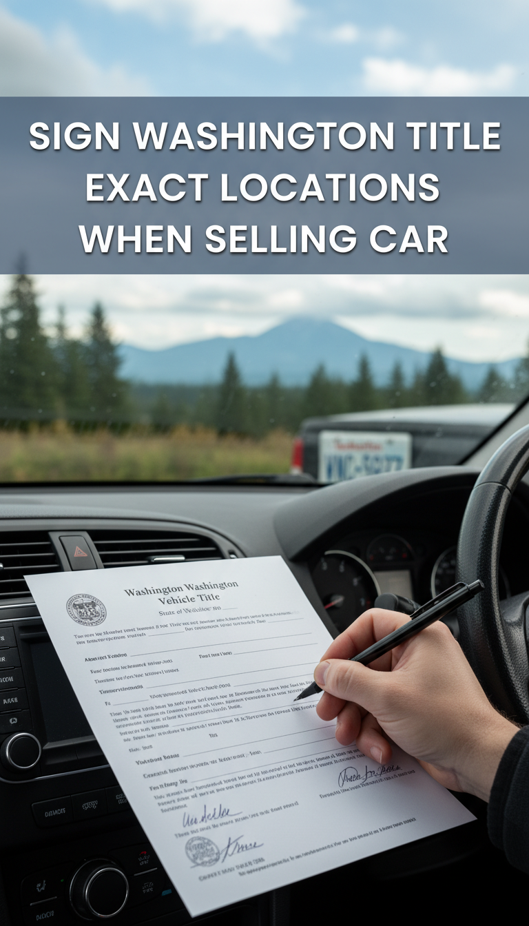 where to sign title when selling car in washington state