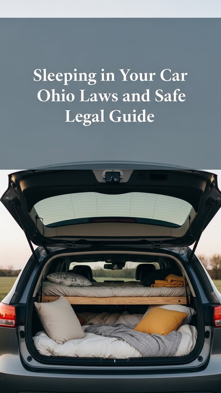 is it illegal to sleep in your car in ohio