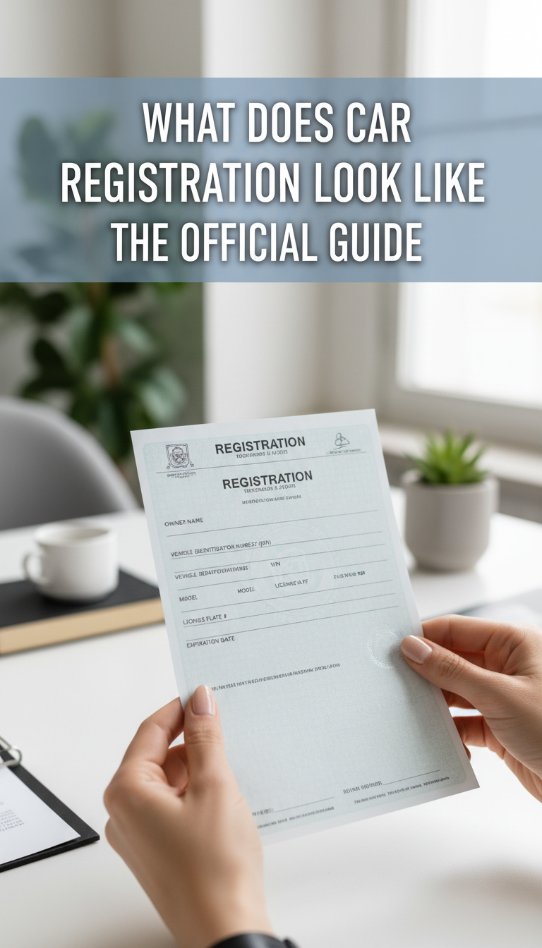 what does your car registration look like