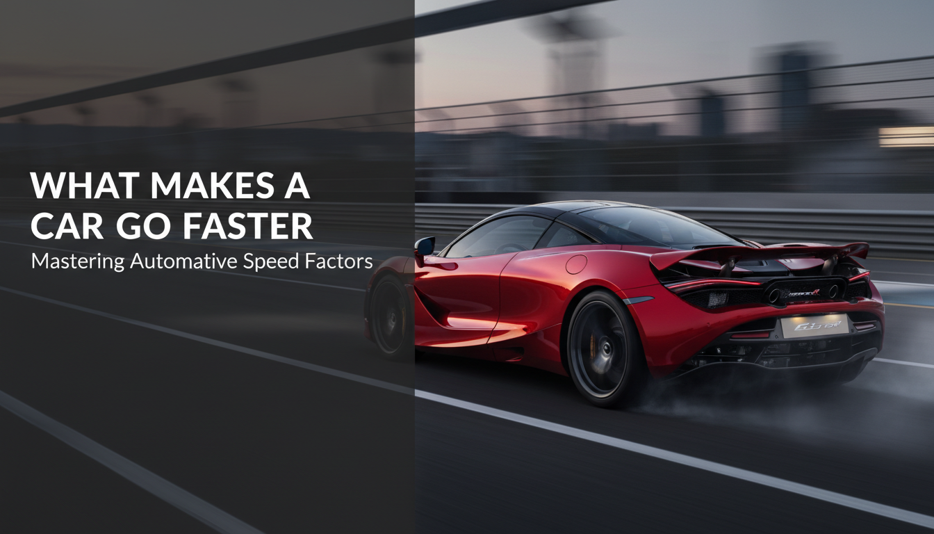 What Makes a Car Go Faster Mastering Automotive Speed Factors
