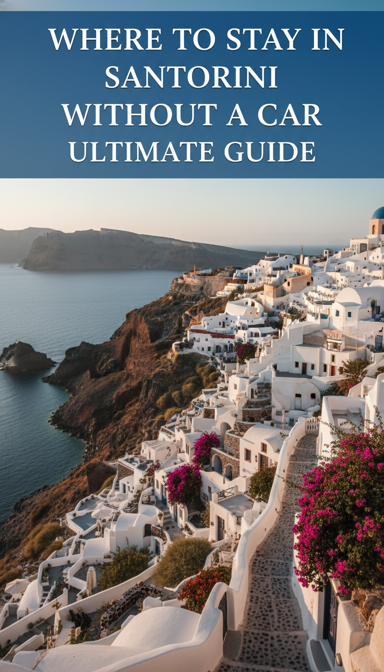 where to stay in santorini without a car