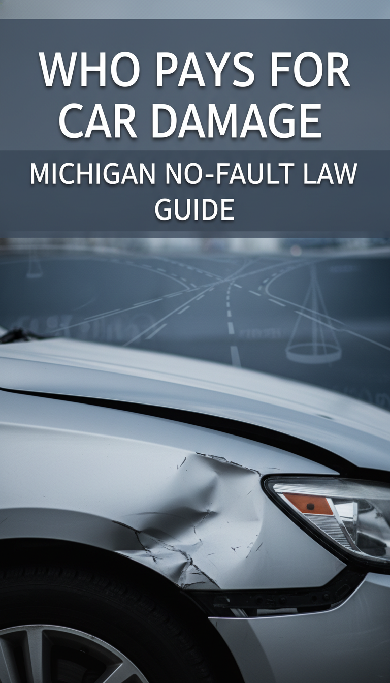who pays for car damage in a no-fault state michigan
