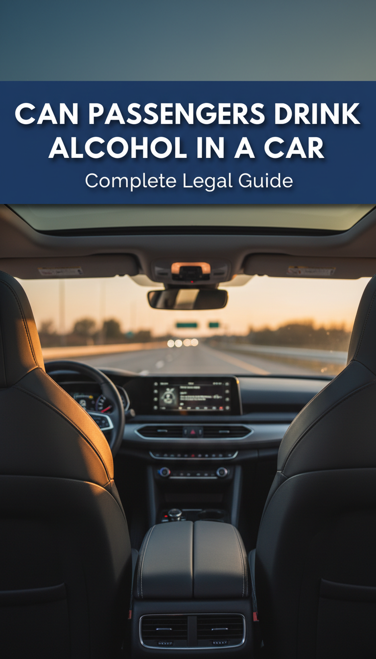 can i drink alcohol as a passenger in a car